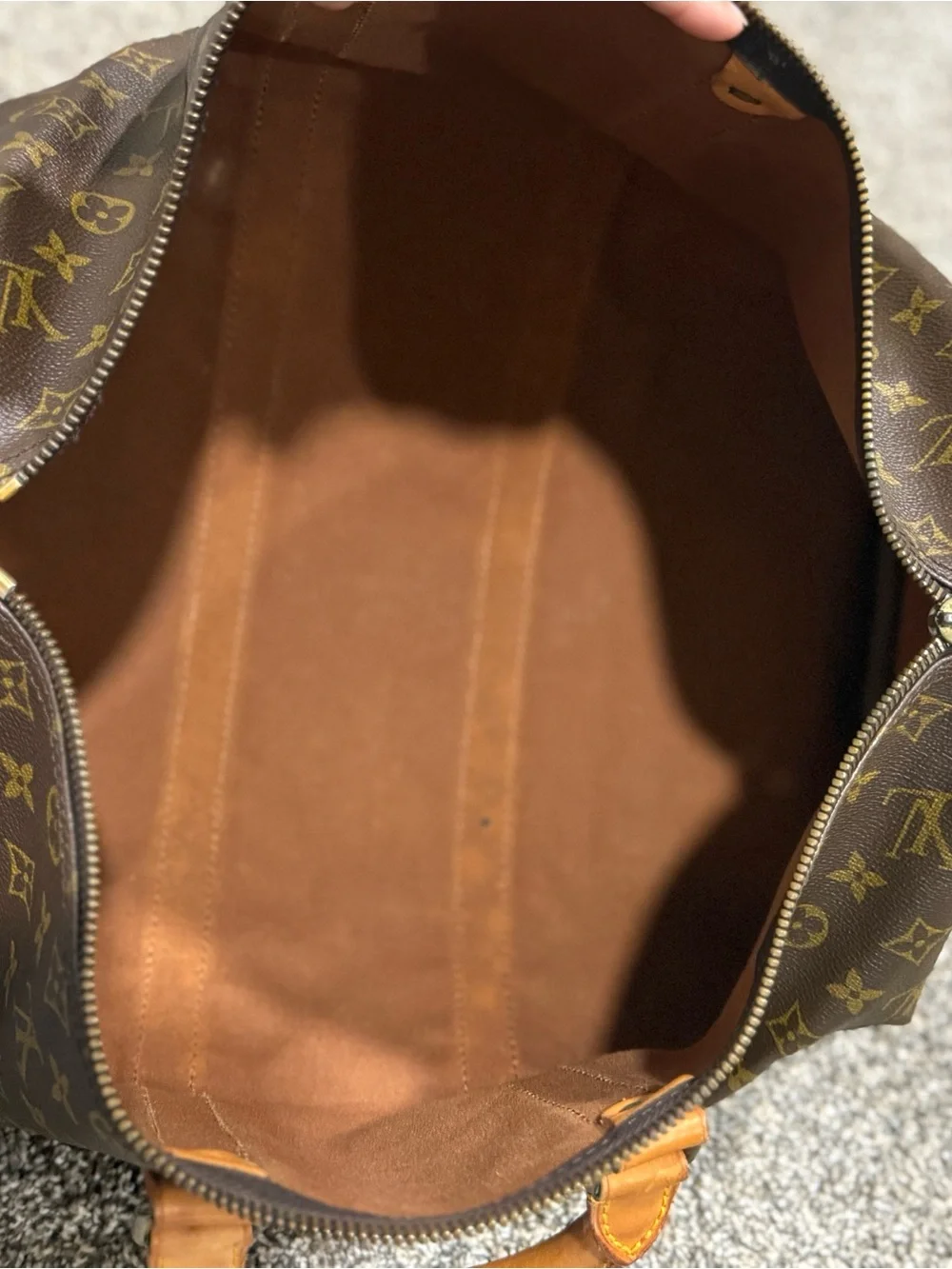 Authentic Louis Vuitton Keepall 45 w/ lock, key, tag, & buckle
